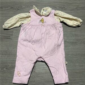 Pink Kids One Piece with Embroidered Design